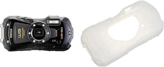 PENTAX WG-90 Black [Protector Jacket Set] Genuine Waterproof Digital Camera, 39.8 ft (14 m) Waterproof (2 Hours Continuously), 3.6 ft (1.6 m), Shockproof, Dustproof, Cold Resistant to -10°C, Outdoor