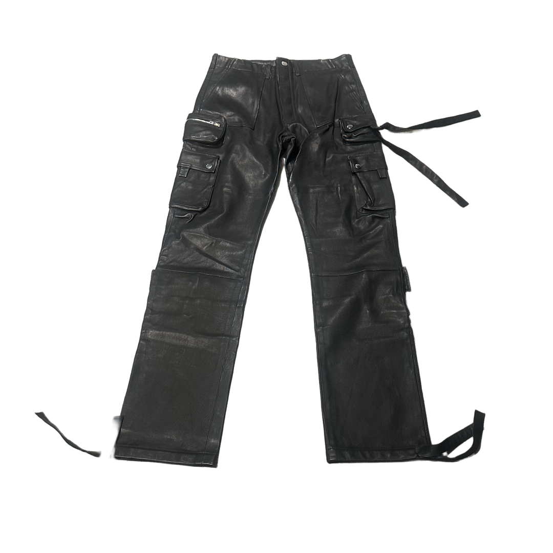 AMIRI 'BLACK' TACTICAL LEATHER PANTS