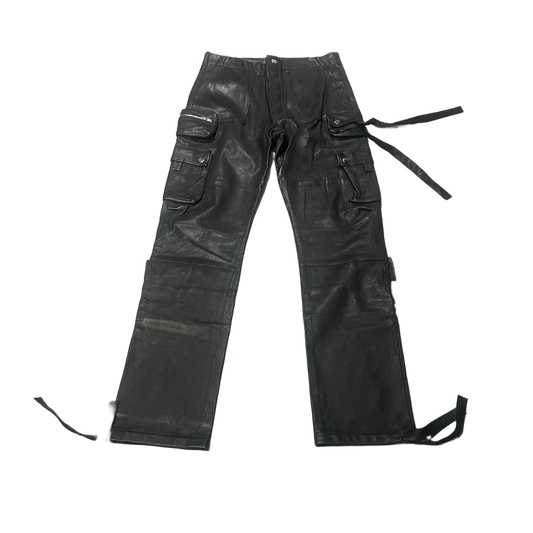 AMIRI 'BLACK' TACTICAL LEATHER PANTS