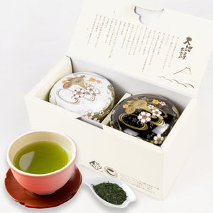 Arawata en Japanese Tea Gift Chrysanthemum Can 2.8 oz (80 g) x 2 Boxes, Suzuko Can Gift Set, Produced in Shizuoka Prefecture, Green Tea, Deep Steamed Tea, Leaves, Present, Makinohara Tea, Lucky