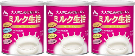 Morinaga Milk Lifestyle Powder Milk for Adults, 10.6 oz (300 g) x 3 Cans