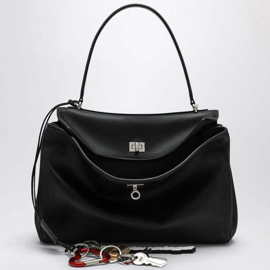 Balenciaga バレンシアガスムーズブラックカルフスキンミディアムロデオバッグ - Image 1