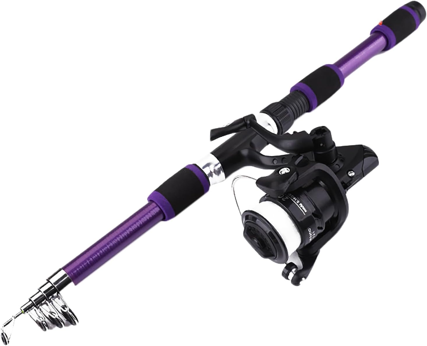 Fishing Set, Carbon Telescopic Fishing Rod with Spinning Reel Included, Carbon, For Beginners, 5.9 ft (1.8 m), Fishing Rod Set, Includes Bait and Line, Storage Bag Included, Portable, Lightweight
