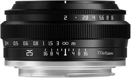 TTArtisan 25mm f/2 C Micro Four Thirds Lens, Black, Brand Optics (2 Year Warranty) (Genuine Domestic Product)