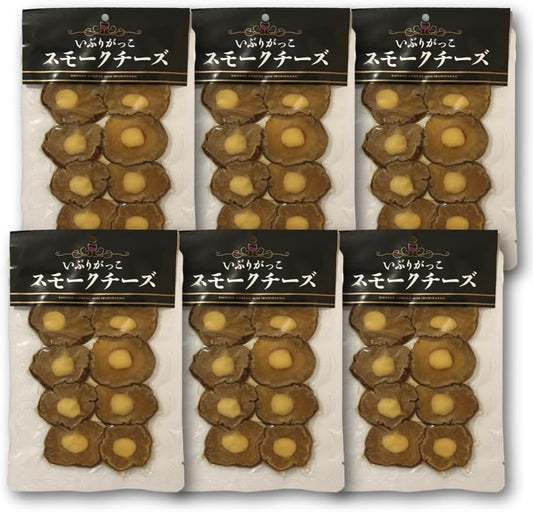 Akita Specialty Ibuiri Gakko Smoked Cheese, 8 Sheets x 6 Bags, Set of 8, Yume Planning Kentaro Suto Sake Snacks, For Rice, Smoked Food, Kaan Snacks, Delicious