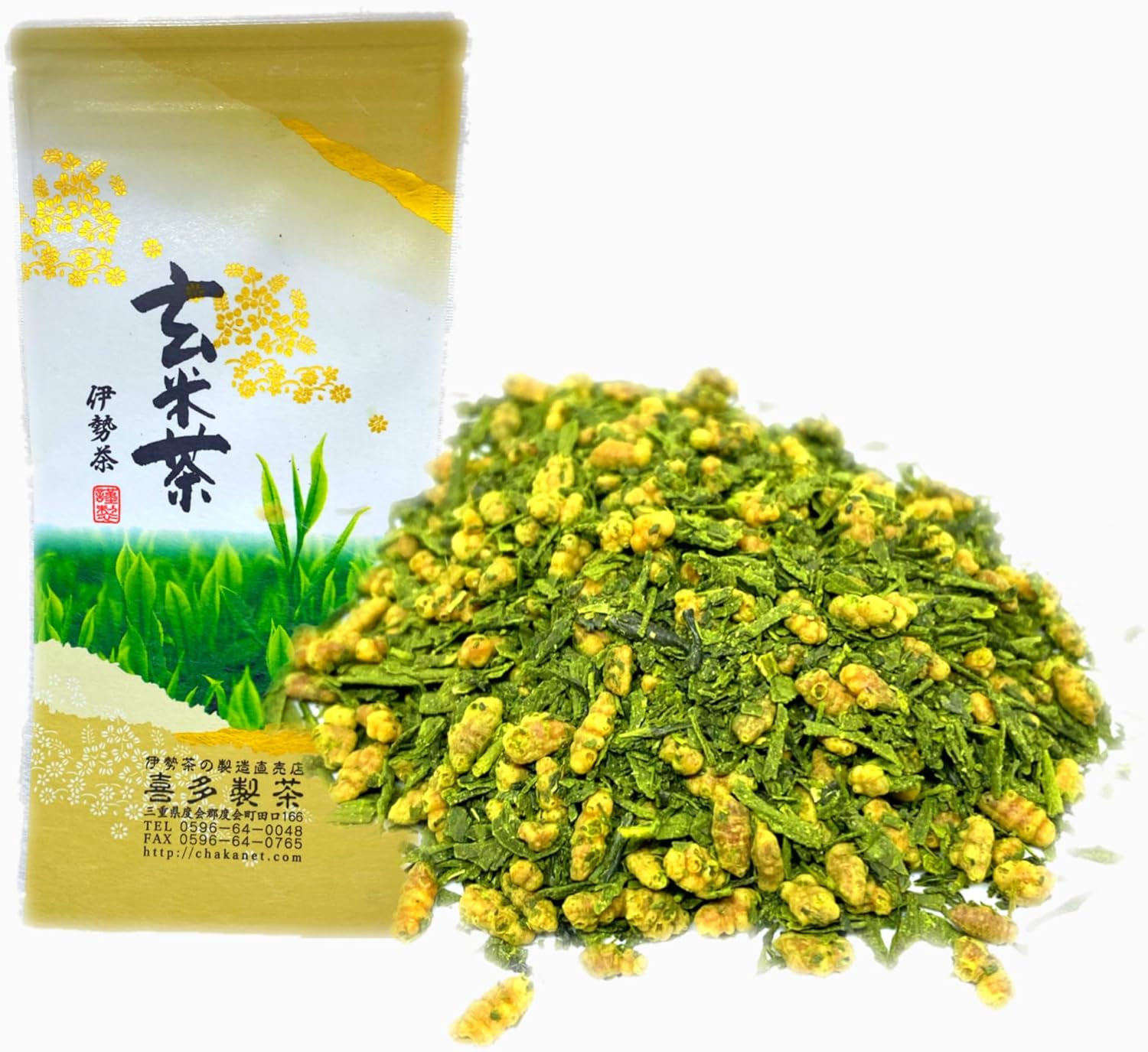 Kita-seicha Genmaicha with Uji Matcha, 3.5 oz (100 g), Ise-cha, Genmaicha, Brown Rice Tea, Matcha Included, Small Divided Gift, Easy to Use, Tea Sencha, Delicious Ise Shrine, Uji Matcha, Blend, Tea