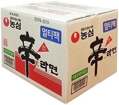 Nongshin Nonshin Spicy Ramen, 1 Case, 40 Bags