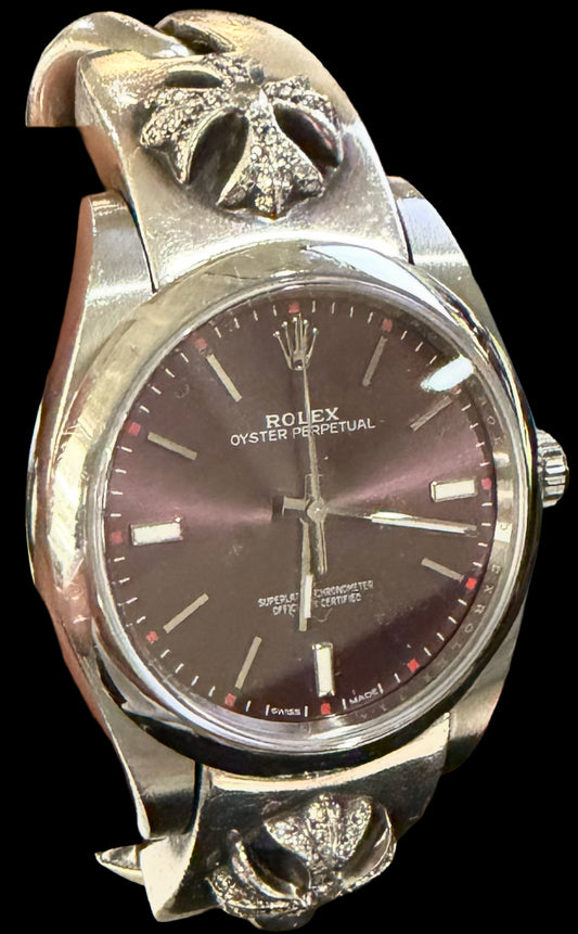 CHROME HEARTS 'GRAPE DIAL' OYSTER PERPETUAL ROLEX