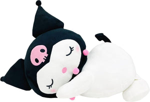 MORIPiLO Sanrio Cushion, Kuromi-chan, Large Plush Toy, Black (Companion Pillow M Size Approx. 45 cm) MORISHITA Pillow 4620753