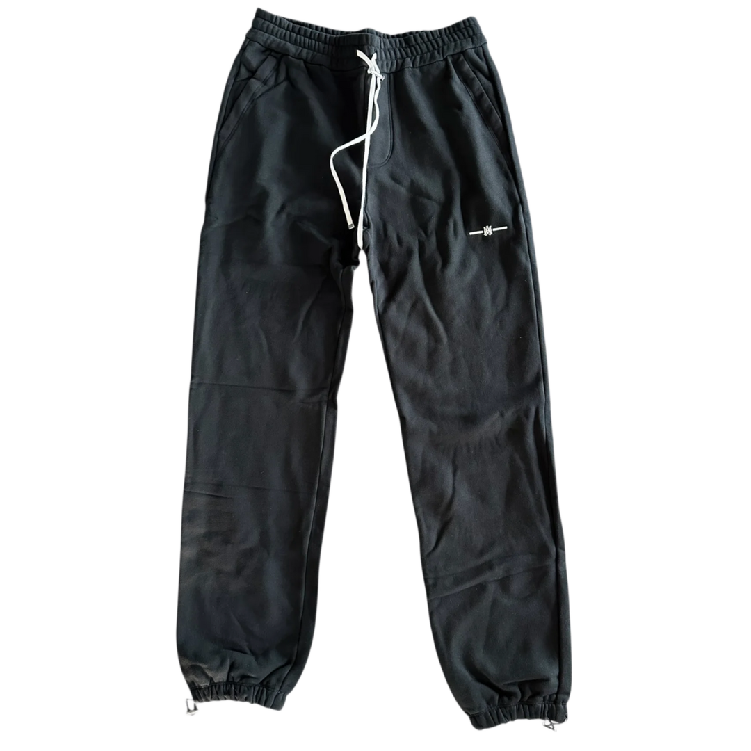 AMIRI 'MICRO MA BAR LOGO' BLACK SWEATPANTS