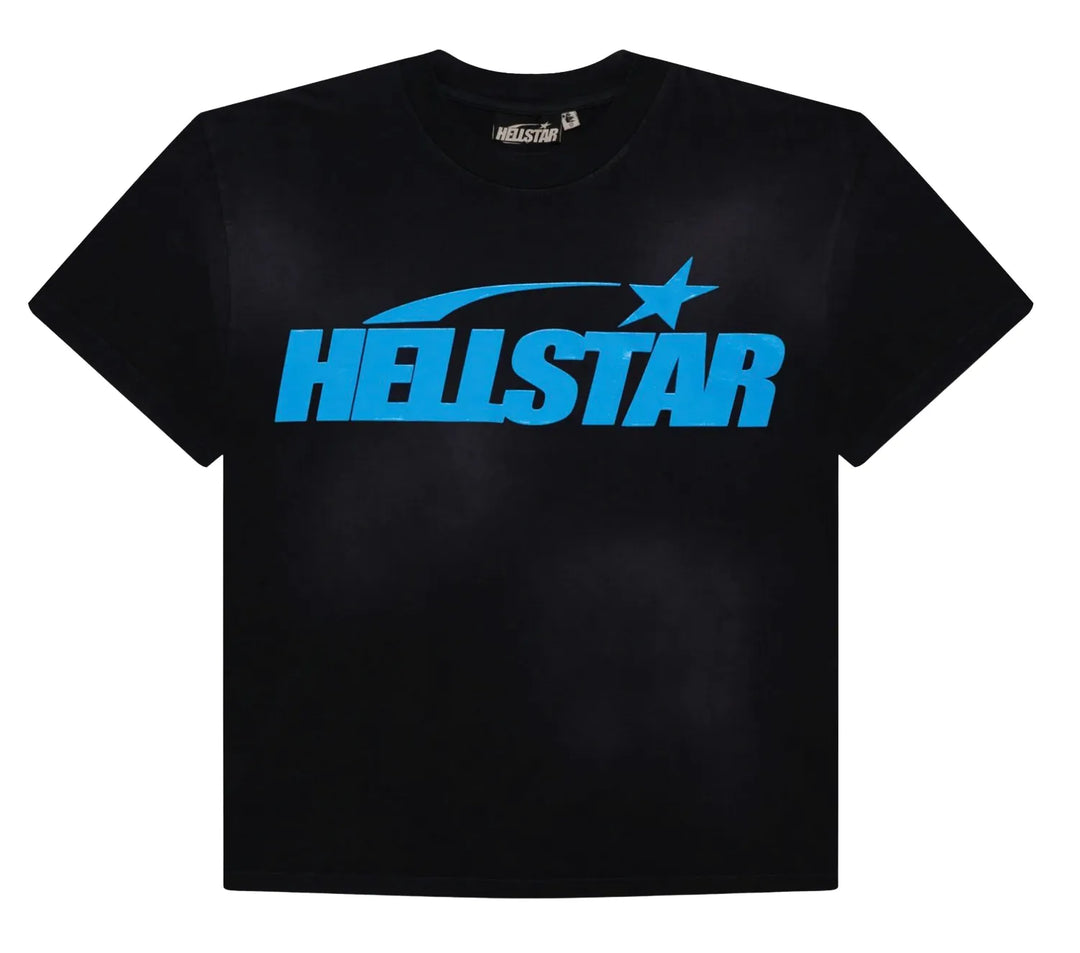 HELLSTAR 'BLUE GEL' CLASSIC LOGO BLACK TEE