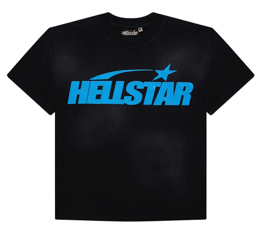 HELLSTAR 'BLUE GEL' CLASSIC LOGO BLACK TEE