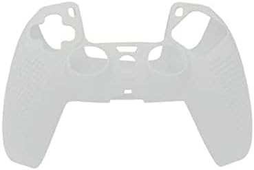 [White] PS5 Preste 5 Playstation 5 Controller Cover, Silicone Material, Skin, Soft Case, Soft Cover, Shockproof, Anti-Slip, Easy Installation, Accessory, Popular, Convenient Goods (video game)