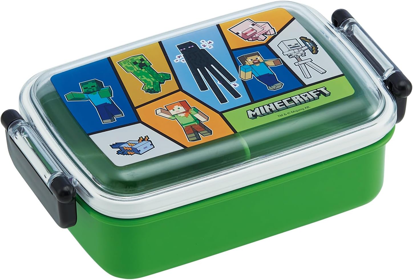 Skater (Skater) Children's Lunch Box, 1-Tier, 15.2 fl oz (450 ml), Domed Type for Fluffy Serving, Antibacterial, Children's, Made in Japan, Minecraft 25, for Boys, RBF3ANAG