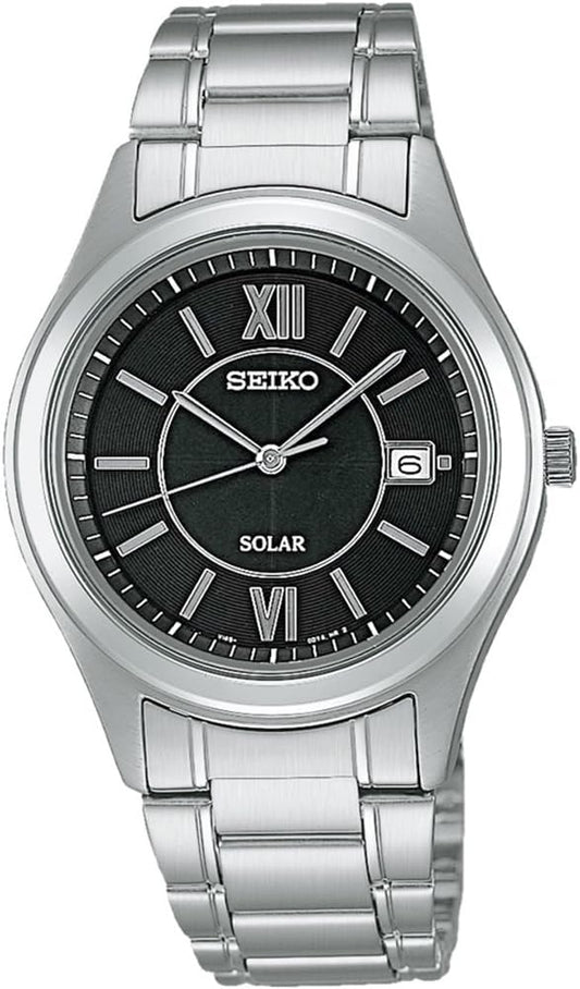 Seiko SBPN061 Solar Quartz Men's Wristwatch, Silver, Bracelet Type