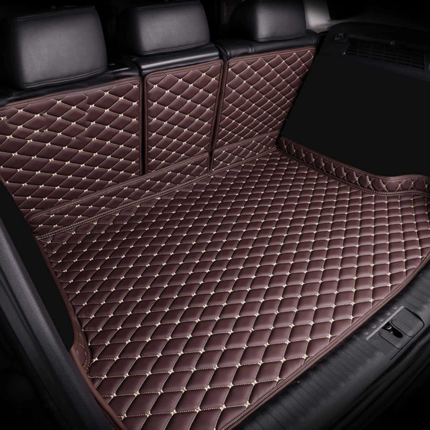 Compatible with Toyota New Prius 60 Series Luggage Mat, 3D Cargo Mat, Prius 60 Series Car Specific Design, Trunk Mat, XPE, Leather Material, Waterproof, Stain Resistant, Abrasion Resistant, Easy