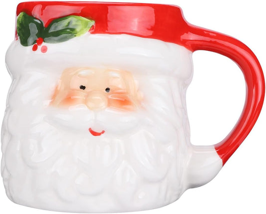 1ピーシークリスマス限定サンタクロースマグカップ 耐久性あるオフィス用ティーカップ ホットドリンク対応 贈り物に ランダムカラー