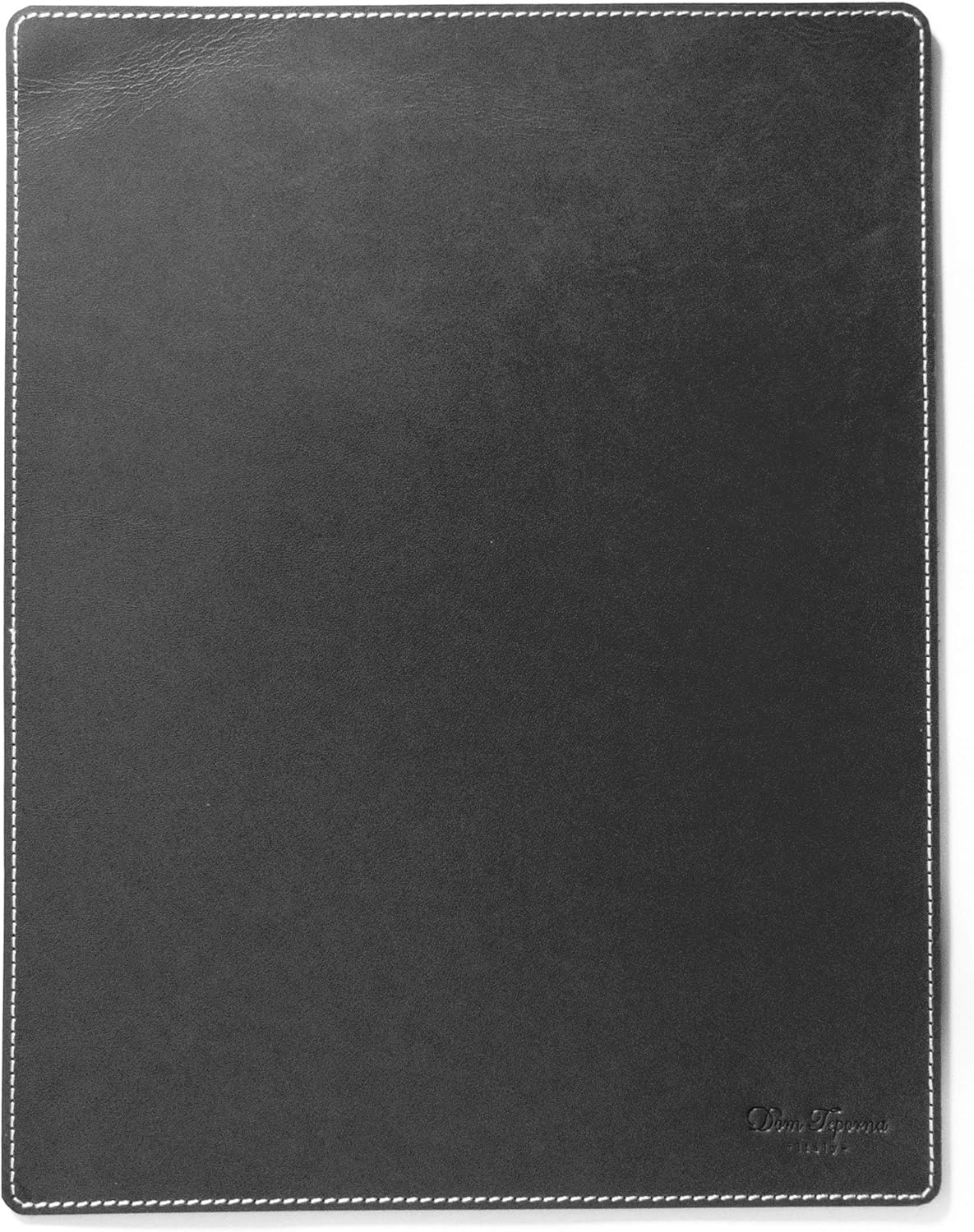 [Dom Teporna Italy] Mouse Pad, Large 11.8 inches (30 cm), Genuine Italian Leather, Artisan Finish, Optical & Laser & Blue LED Mouse, a4, Large Size, Office, Desk, Compatible with All Black