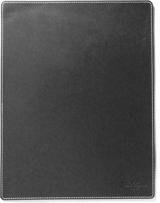 [Dom Teporna Italy] Mouse Pad, Large 11.8 inches (30 cm), Genuine Italian Leather, Artisan Finish, Optical & Laser & Blue LED Mouse, a4, Large Size, Office, Desk, Compatible with All Black