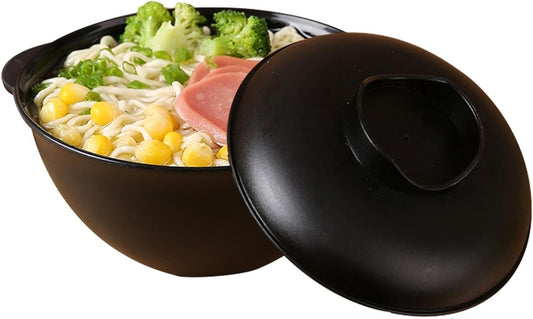 Ramen Bowl with Lid, Ramen Udon, For Microwave, Instant Noodle Bowl [Ramen Bowl You Can Make Bag Noodles Just Pour in Hot Water] Time-saving Cooking, Heat Retention, Leak Proof, Portable Convenient,