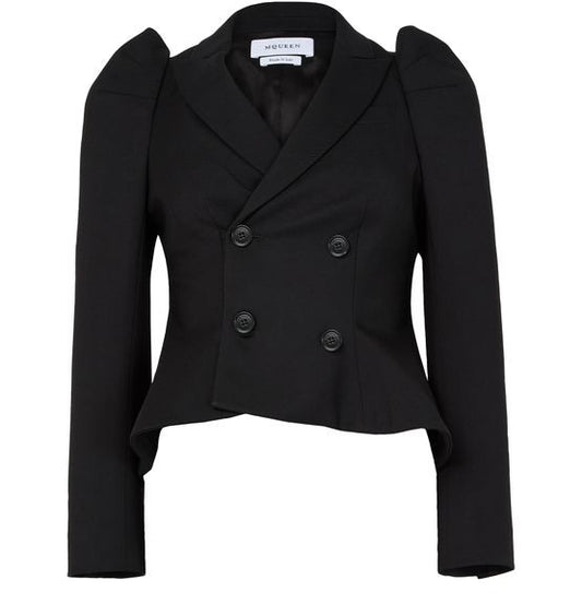 MCQUEEN Double breasted cropped jacket - Image 1
