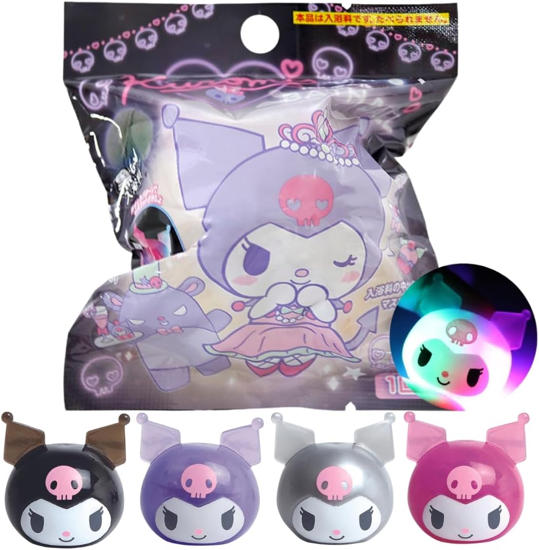Santan Glowing Sanrio Chromi Bath Ball 1 Piece Character Bath Salts for Kids, Boys, Girls, Toys, Sanrio Kuromi