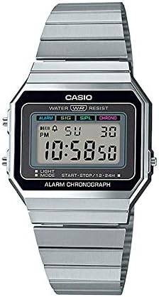 Casio Standard A700W-1A Wristwatch, Men's, Women's, Kids, Children, Boys, Girls, Chippukashi, Digital, Date, Black, Black, Silver, Overseas Model, Bracelet Type