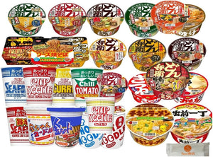 Popular Cup Ramen 12 Varieties Nissin Donbei Cup Noodles Meisei Ippeichan 12-Piece Assortment Set with Wipes Included