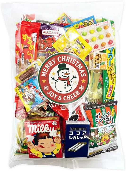 【Xmas Sticker Included】 Party Favors Assortment 40-Piece Set Big Share Pack Present Gift Snacks Christmas