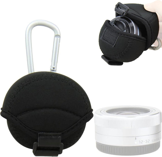 JJC Lens Case Neoprene Lens Replacement Case, Black, Modern