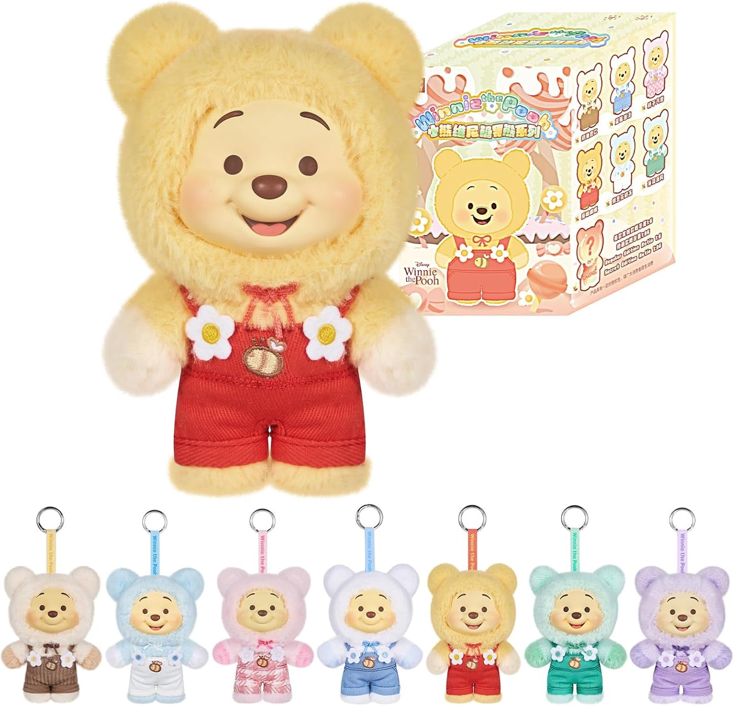 TOP TOY Disney Pooh Plush Toy Series [1 Piece] Gacha Gacha Blind Box Figure Plastic Model Premium Soft Vinyl Birthday Present for Disney Character Collectors