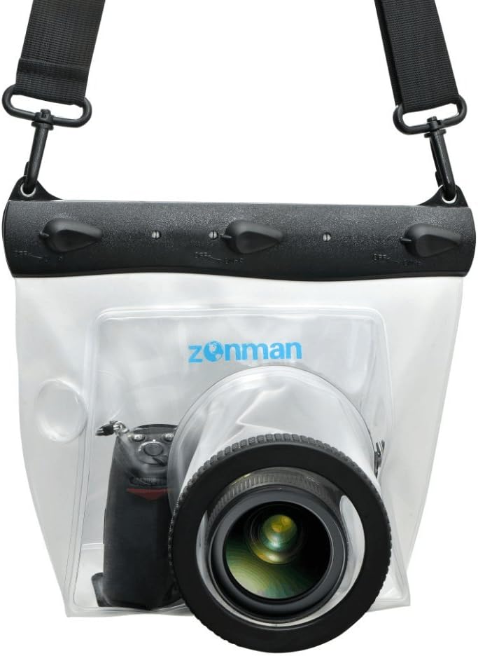 Zonmanデジタル一眼レフカメラ用 防水 水中ハウジングケース ポーチ ドライバッグ キヤノン ニコン ソニー PENTAX用 (透明)