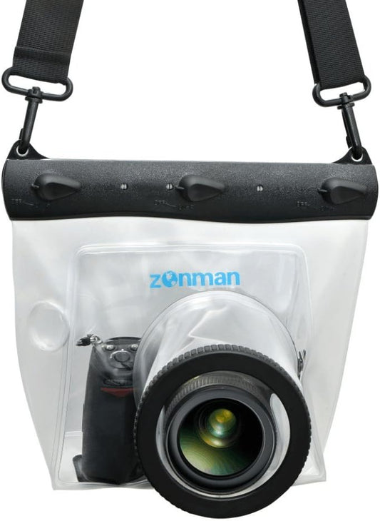 Zonmanデジタル一眼レフカメラ用 防水 水中ハウジングケース ポーチ ドライバッグ キヤノン ニコン ソニー PENTAX用 (透明)