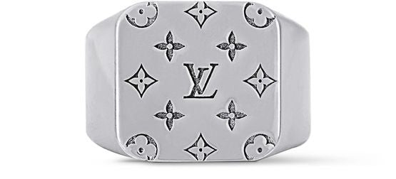 LOUIS VUITTON LV Mosaic Signet Ring - Image 1