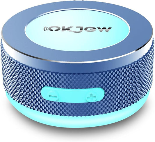 Bone Conduction Speaker Bluetooth Vibration Speaker Portable Wireless 3D Surround Sound 7.5W Output with Dynamic LED Light for Home, Office, Outdoor Use (GrayB)