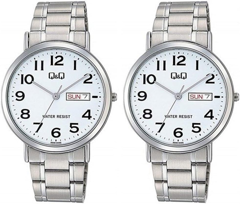 Citizen Q&Q A202-204A202-204 Pair Watch, Lightweight, Waterproof, Cheap Citizen, Men's, Women's, Wristwatch, Bracelet Type