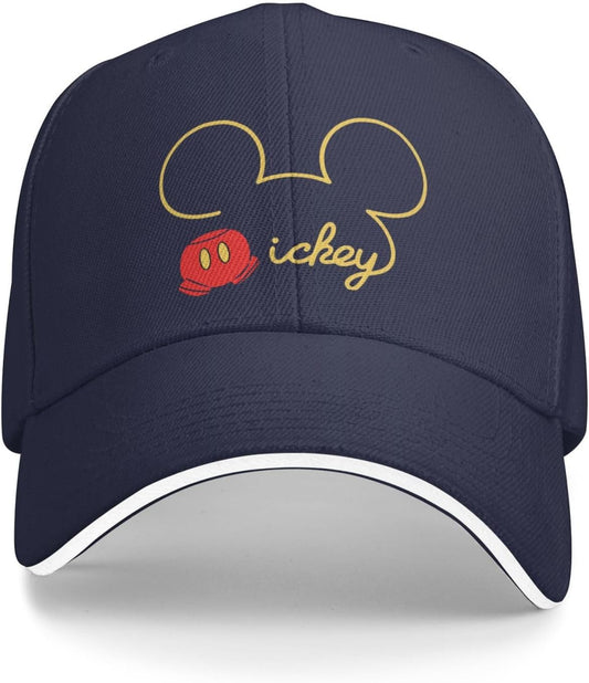 ZOOKISS Mickey Mouse Men's Hat, Quick-Drying Cap, Adjustable, Lightweight, Breathable, Sunshade, Outdoor Cap, Baseball Cap, UV Protection, Spring, Summer, Autumn, Winter, Popular, Unisex, Anime Goods,