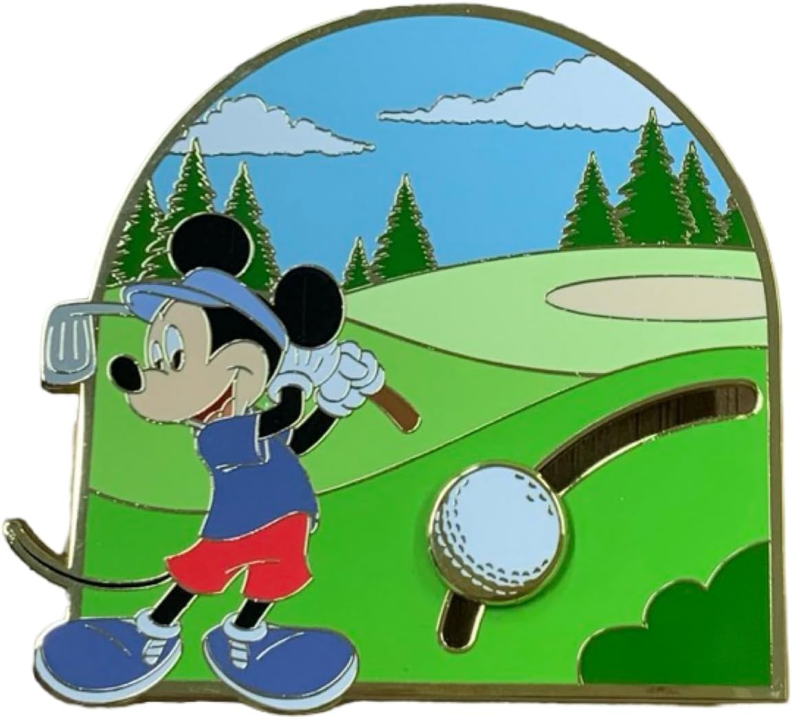Loungefly Disney - Pasador deslizante esmaltado de golf, 3 pulgadas, edición limitada, multicolor