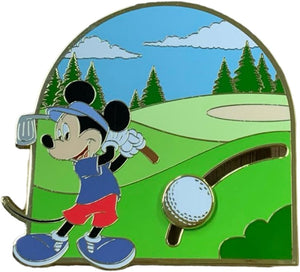 Loungefly Disney - Pasador deslizante esmaltado de golf, 3 pulgadas, edición limitada, multicolor
