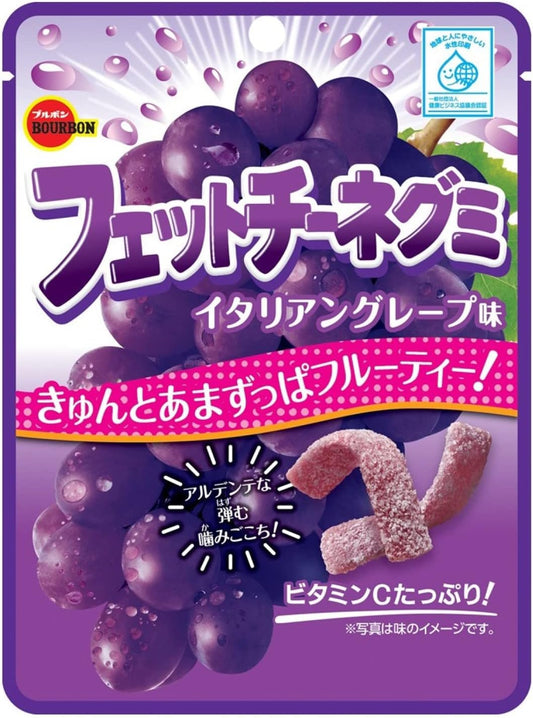 Bourbon Fettuccine Gummy Italian Grape Flavor, 1.8 oz (50 g) x 10 Bags