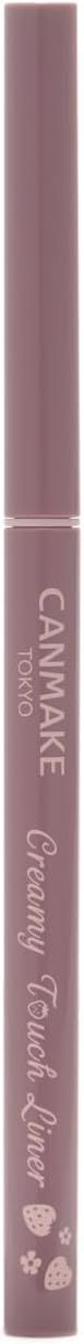 Canmake Creamy Touchliner 12 Strawberry Storm Eyeliner Pencil Gel Smooth Fine Point Pink Gray