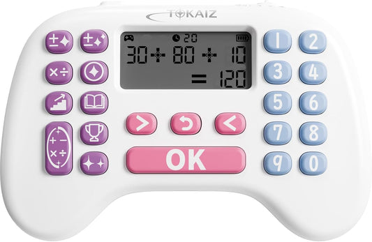 TOKAIZ Masepoke Anzan Drill Four Operations Calculator for Elementary School Students Multiplication Table Anzan Practice Calculation Drill Multiplication Division Addition Subtraction Read Aloud