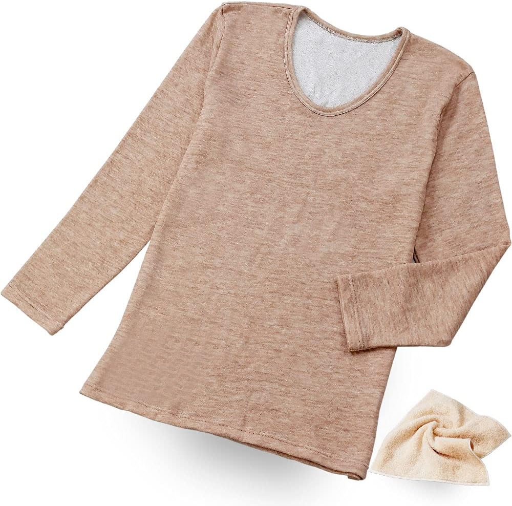 Camel Camel Organic Cotton, Cold Protection, Underwear, Men's, Long Sleeve, Made in Japan, Genuine Supima Cotton Towel with Handkerchief, For Men, Warm, Sensitive Skin, Fall & Winter, Cold Protection,