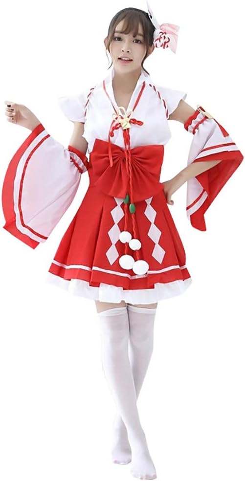 Japanese Traditional Kimono, Anime Cosplay Costume, For Women, Short Kimono, With Obi, Gothic Lolita, Yukata, Dress, Maid Outfit, Costume