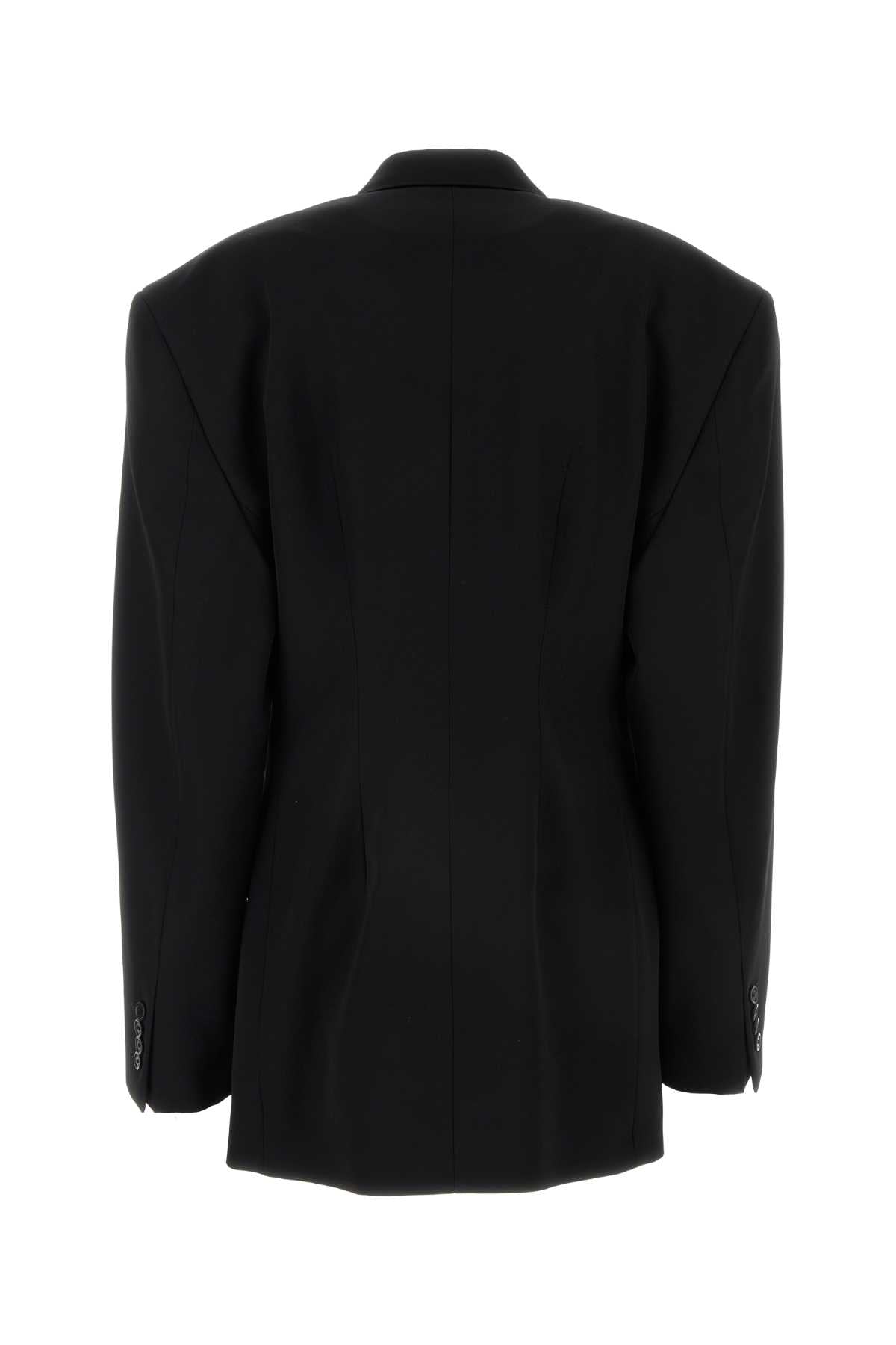 Balenciaga Black Baratheaの特大のシンチブレザー - Image 1