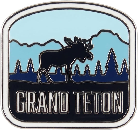 Vagabond Heart Grand Teton Pin – Insignia de solapa esmaltada dura de Wyoming NPS Souvenir – Pin de metal para viaje del parque nacional Grand Teton para mochila, chaqueta, sombrero, coleccionable
