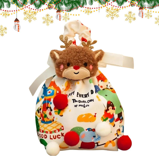 クリスマス グッディバッグ - パーティー フェイバーズ ホリデー ラッピング ポーチ,クリスマス バッグ お菓子用 | チョコレート ナッツ グミ 小さな玩具 ロリポップ クラッカー用