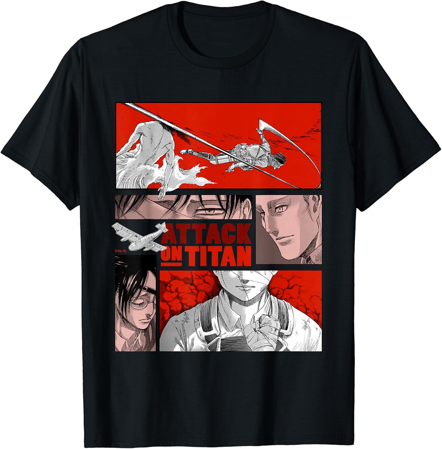 Attack on Titan Battles of Heaven and Earth 1 T-shirt, Black