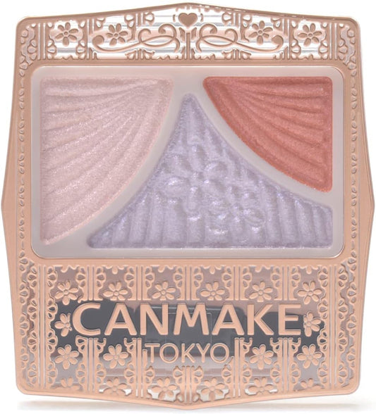 Canmake Juicy Pure Eyes 16 Silhouette Sunrise, 0.05 oz (1.2 g), Shiny, Pearl, Glitter, Wet Gloss, Orange