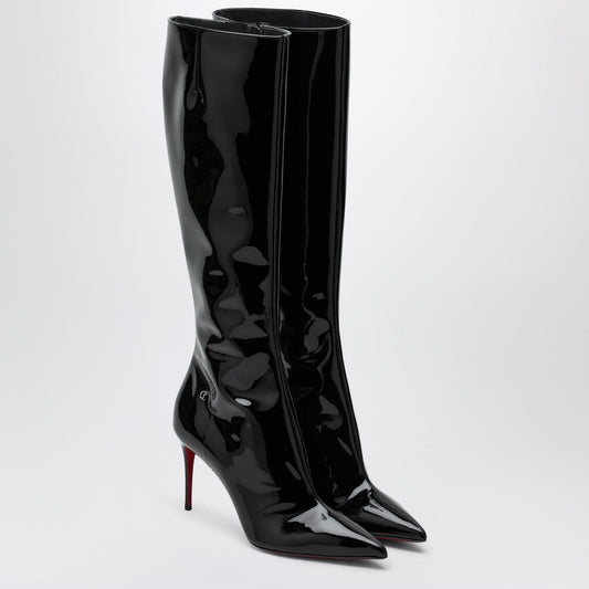 Christian Louboutin クリスチャンルブタンハイブラックパテントレザーブーツ - Image 1